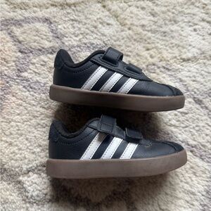 Adidas Kids Black and White Sneakers